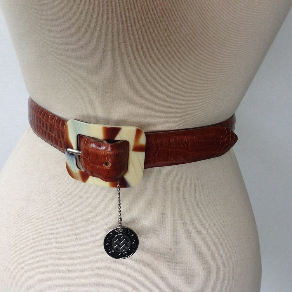 Streets Ahead Brown Belt Leather Tortoise Buckle